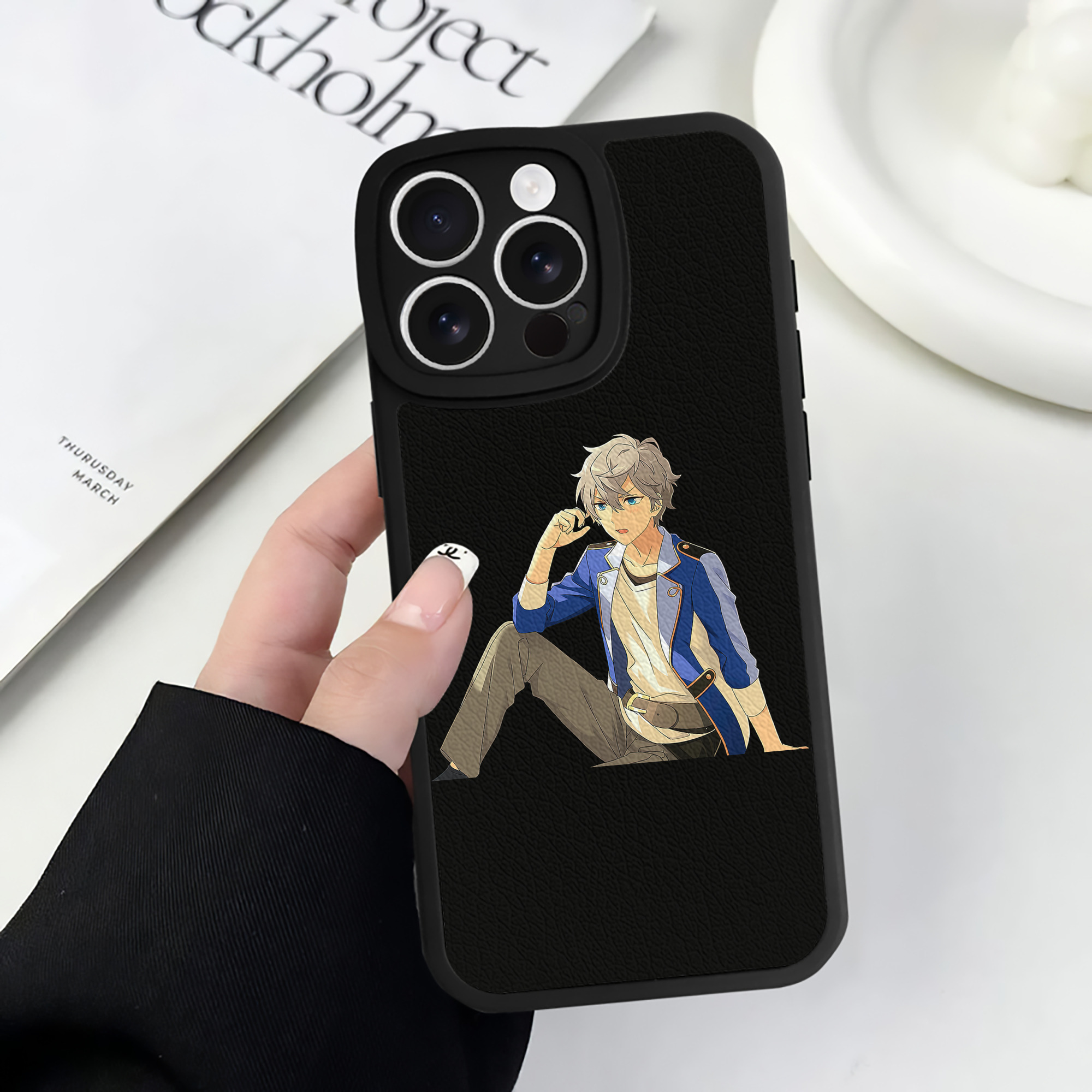 （画像用） あんさんぶるスターズ! Ensemble Stars 【iPhone 16シリーズ対応】シリコンスマホケース（レザー調） 材質：シリコン